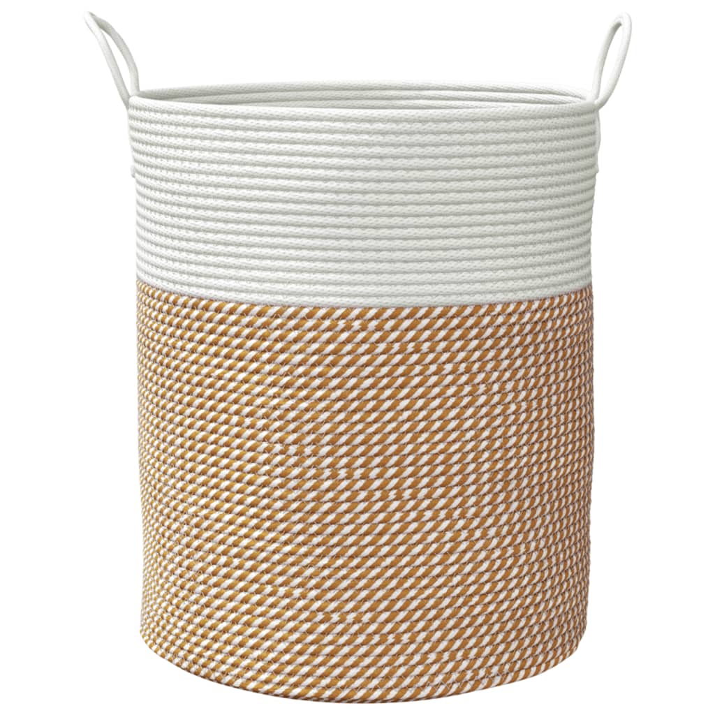 Opbergmand Ø 38x46 cm katoen bruin en wit is nu te koop bij PeponiXL, paradijselijk wonen!
