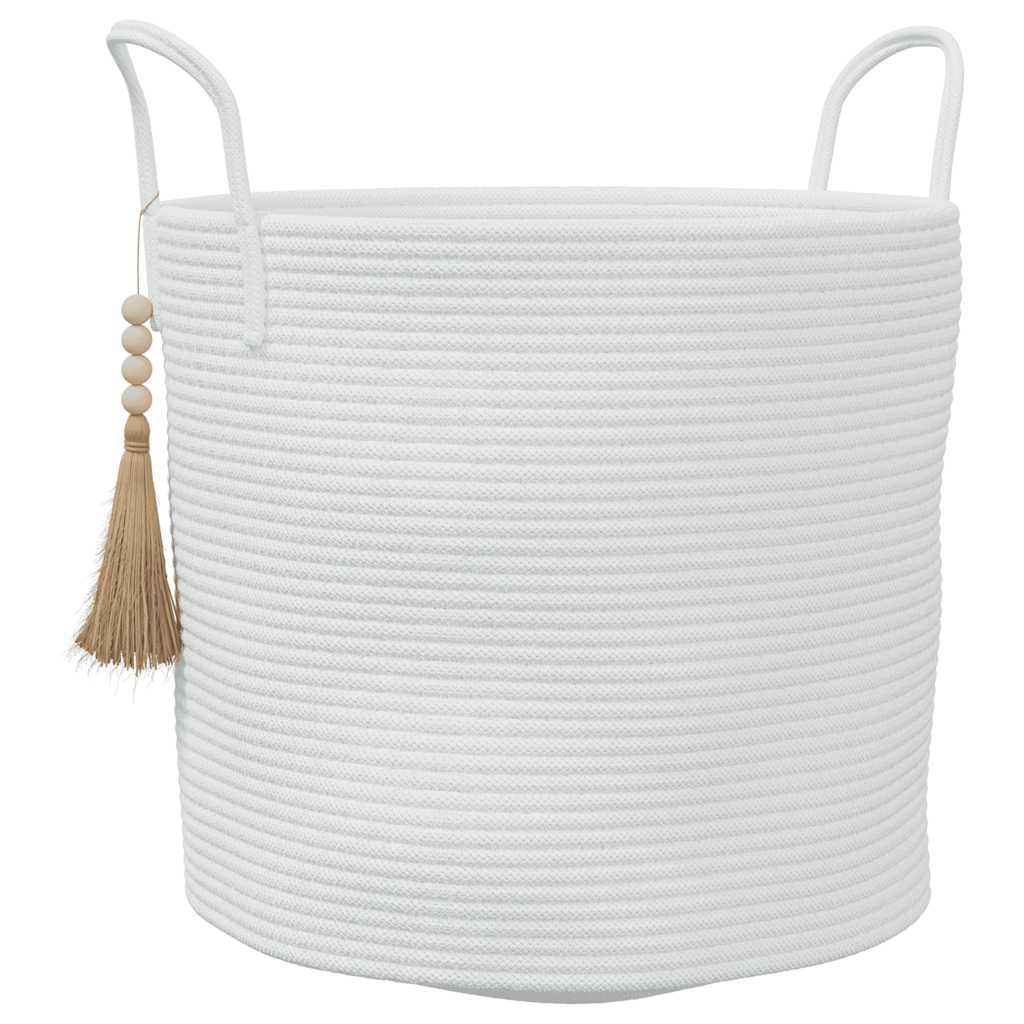Opbergmand Ø 40x35 cm katoen wit is nu te koop bij PeponiXL, paradijselijk wonen!