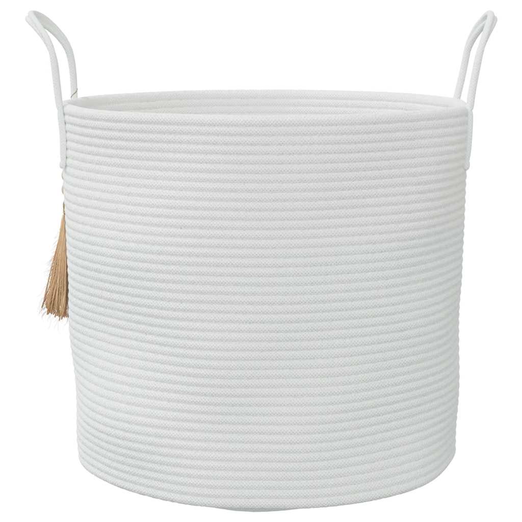 Opbergmand Ø 40x35 cm katoen wit is nu te koop bij PeponiXL, paradijselijk wonen!