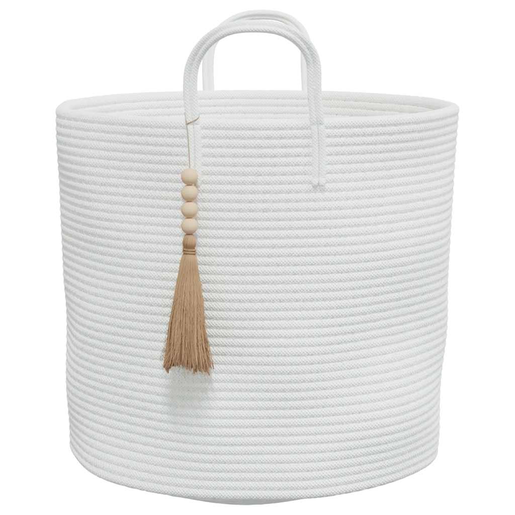 Opbergmand Ø 40x35 cm katoen wit is nu te koop bij PeponiXL, paradijselijk wonen!