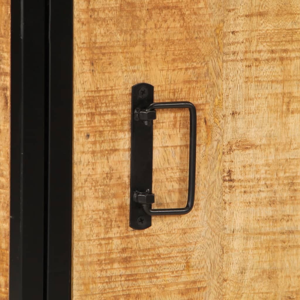 Nachtkastje 40x30x52,5 cm massief ruw mangohout is nu te koop bij PeponiXL, paradijselijk wonen!