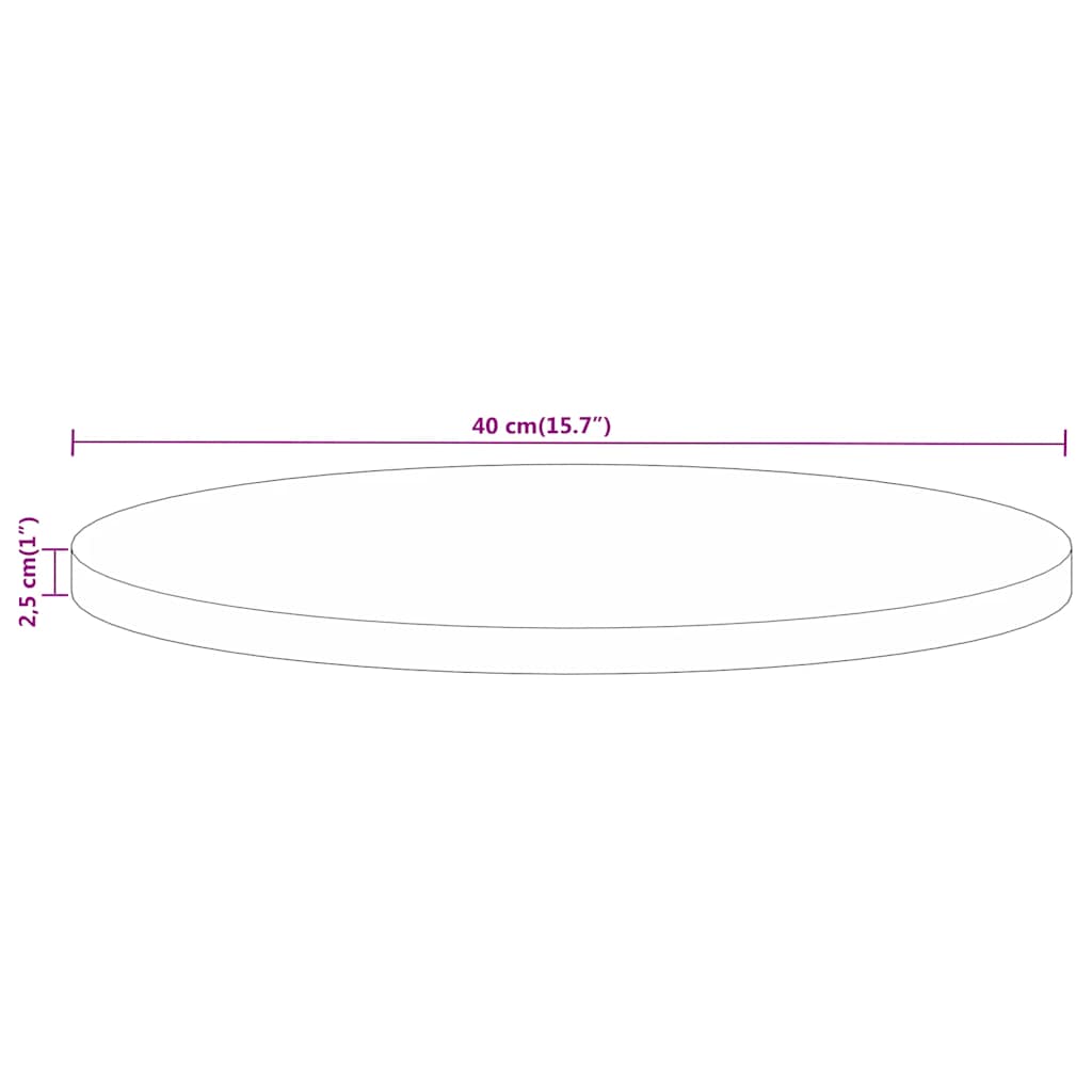 Tafelblad rond Ø 40x2,5 cm massief ruw mangohout is nu te koop bij PeponiXL, paradijselijk wonen!