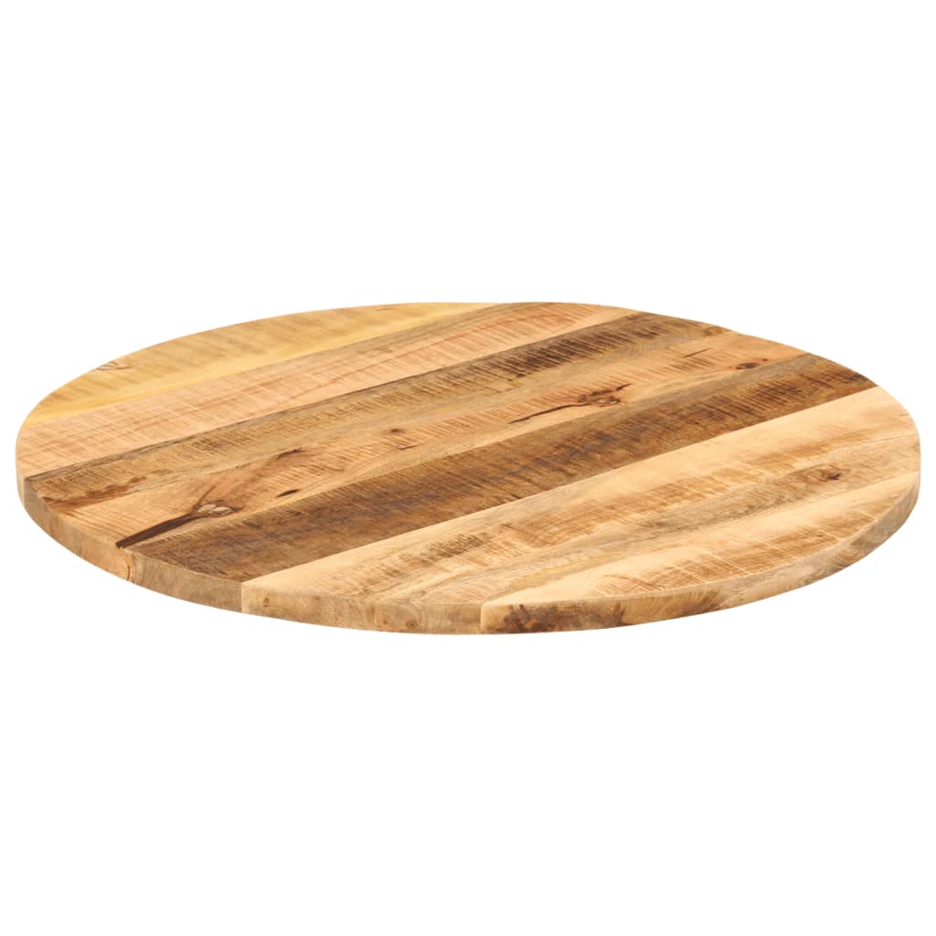 Tafelblad rond Ø 80x3,8 cm massief ruw mangohout is nu te koop bij PeponiXL, paradijselijk wonen!