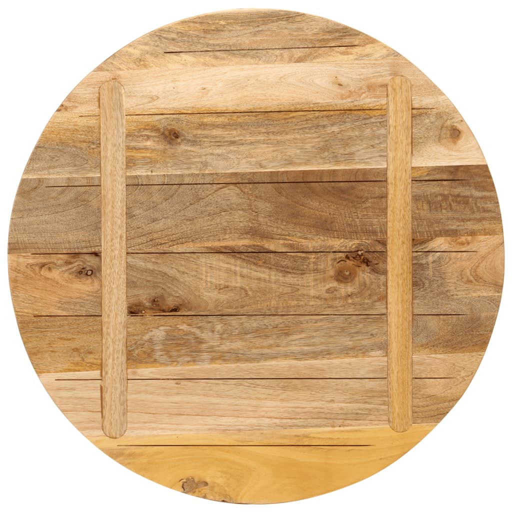 Tafelblad rond Ø 80x3,8 cm massief ruw mangohout is nu te koop bij PeponiXL, paradijselijk wonen!