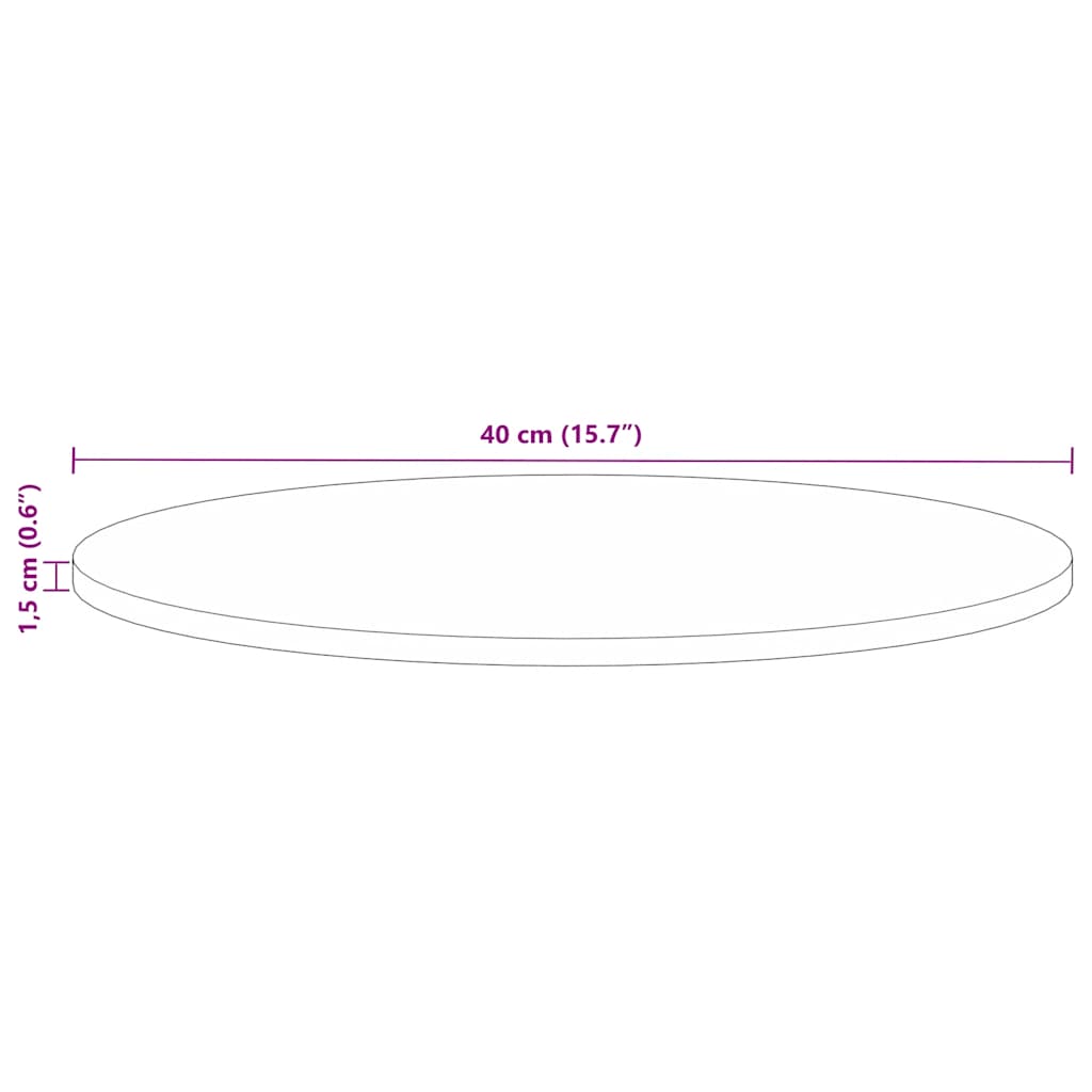 Tafelblad rond Ø 40x1,5 cm massief gerecycled hout is nu te koop bij PeponiXL, paradijselijk wonen!