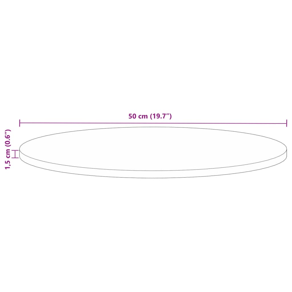 Tafelblad rond Ø 50x1,5 cm massief gerecycled hout is nu te koop bij PeponiXL, paradijselijk wonen!