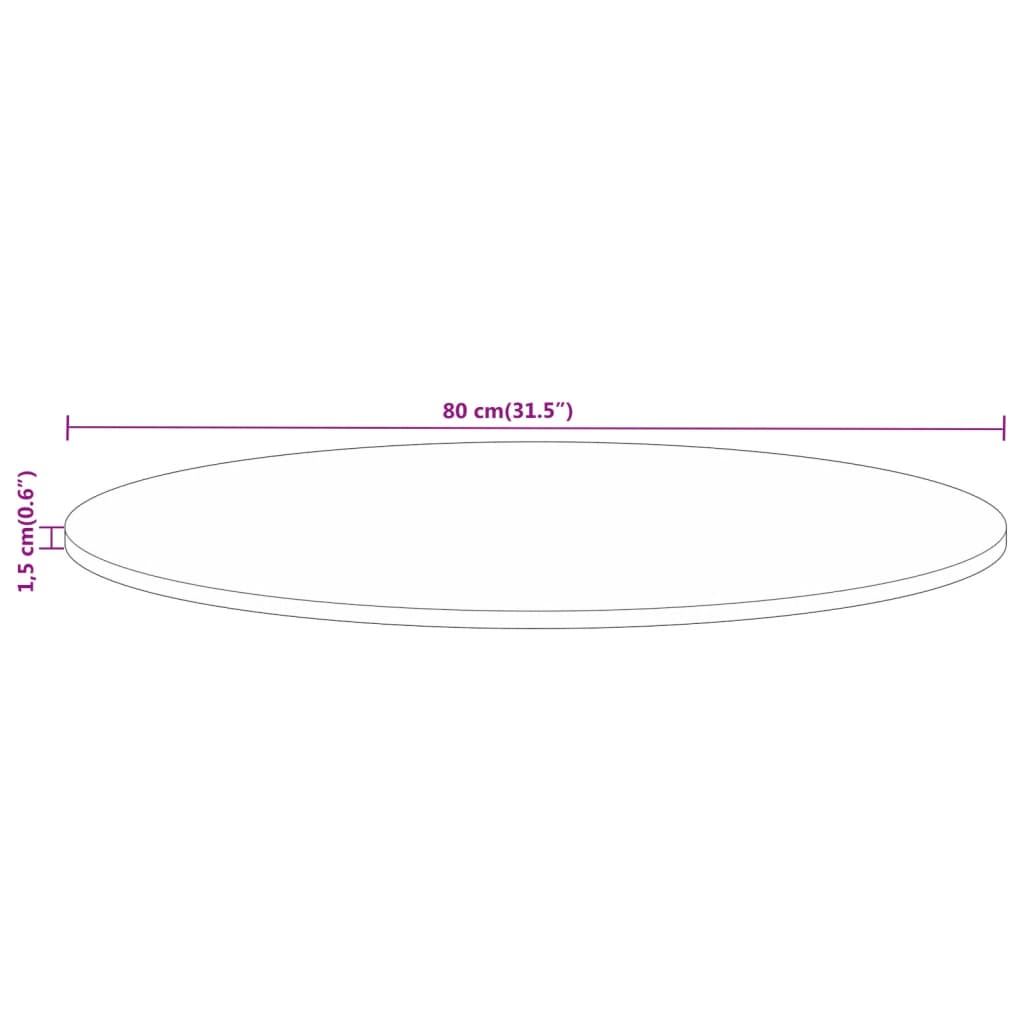 Tafelblad rond Ø 80x1,5 cm massief gerecycled hout is nu te koop bij PeponiXL, paradijselijk wonen!