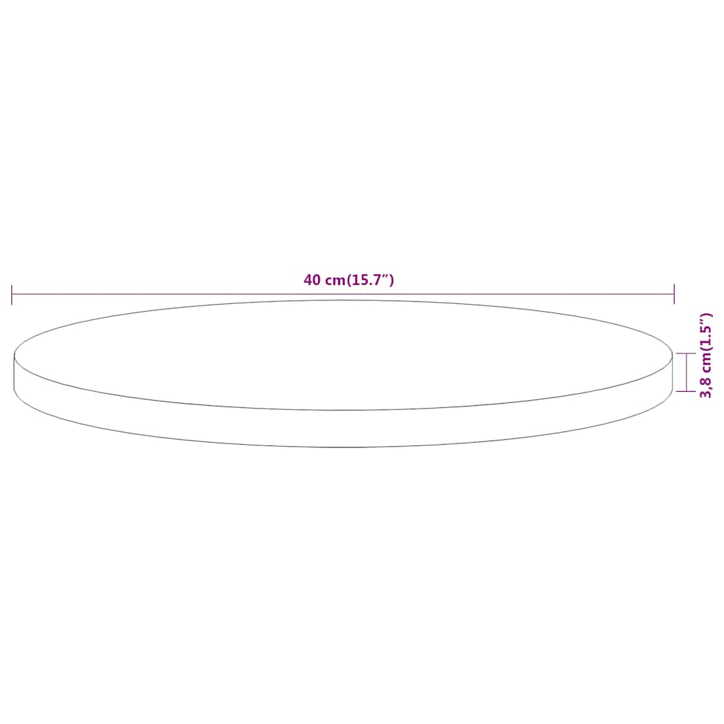 Tafelblad rond Ø 40x3,8 cm massief acaciahout is nu te koop bij PeponiXL, paradijselijk wonen!