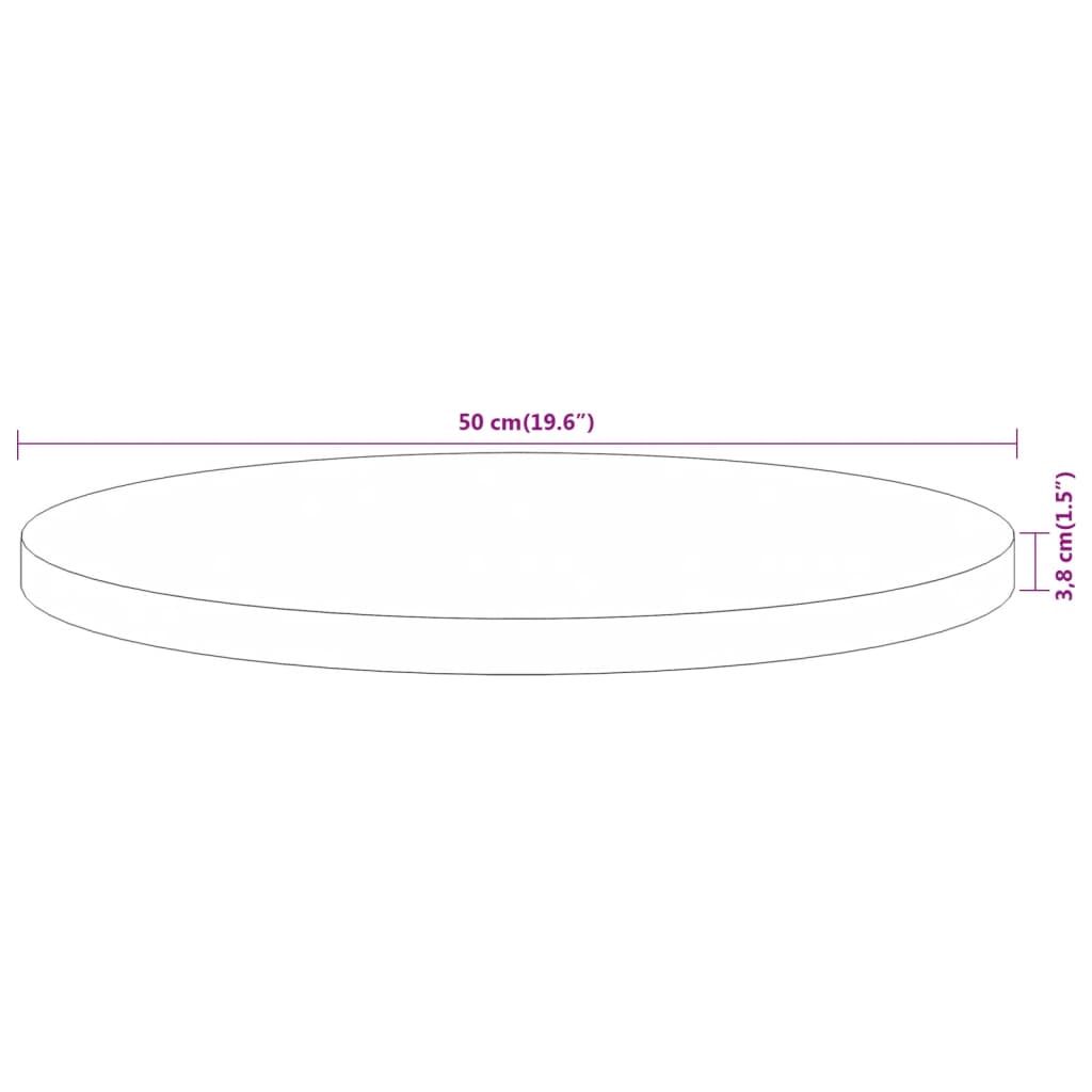 Tafelblad rond Ø 50x3,8 cm massief acaciahout is nu te koop bij PeponiXL, paradijselijk wonen!