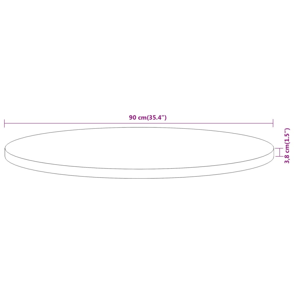 Tafelblad rond Ø 90x3,8 cm massief acaciahout is nu te koop bij PeponiXL, paradijselijk wonen!