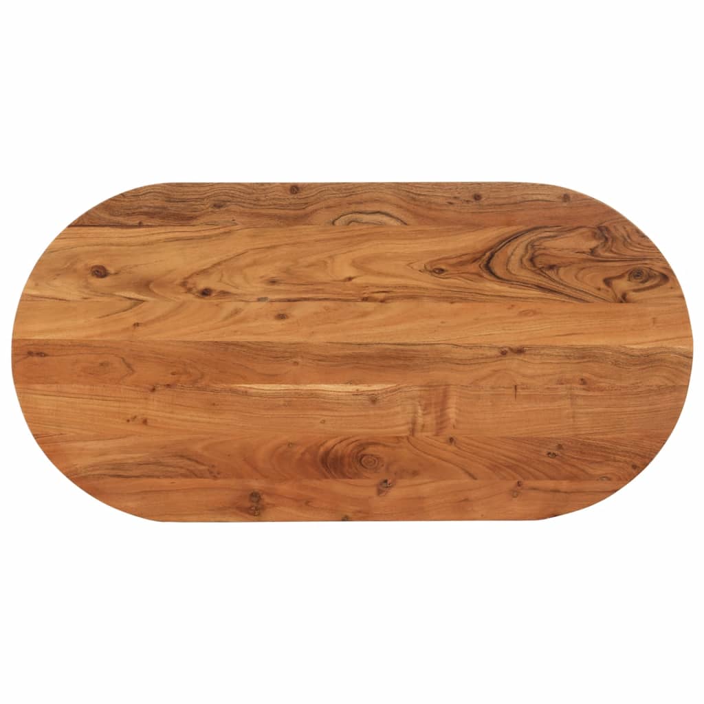 Tafelblad ovaal 80x40x2,5 cm massief acaciahout is nu te koop bij PeponiXL, paradijselijk wonen!