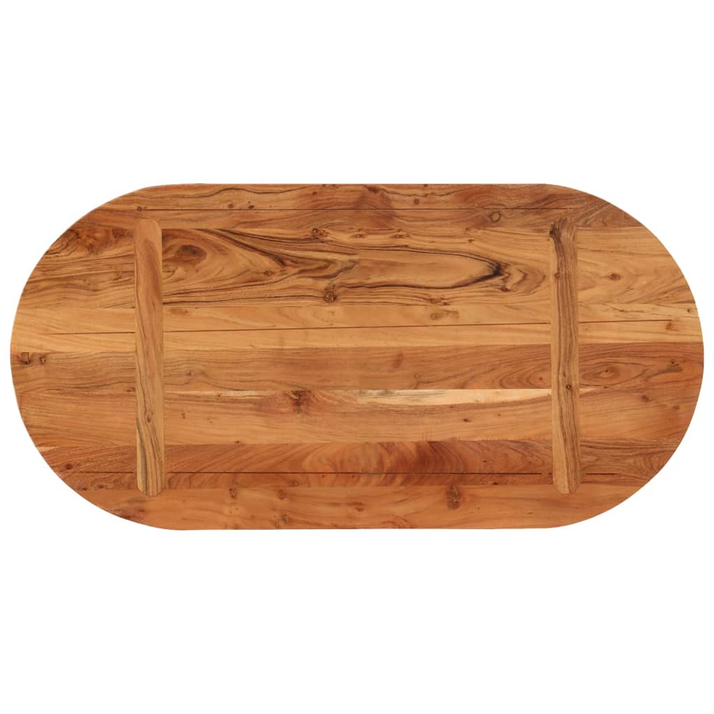 Tafelblad ovaal 80x40x2,5 cm massief acaciahout is nu te koop bij PeponiXL, paradijselijk wonen!