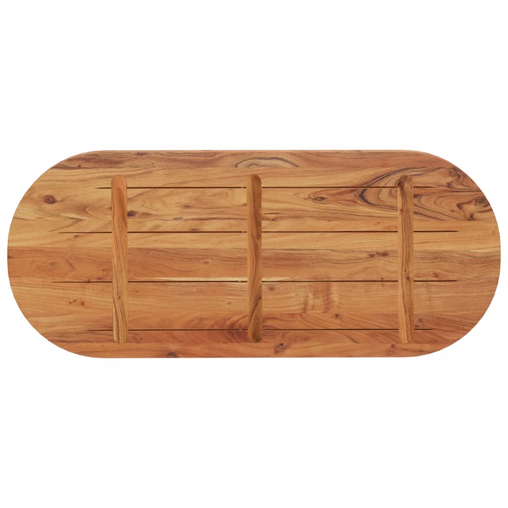 Tafelblad ovaal 100x40x3,8 cm massief acaciahout is nu te koop bij PeponiXL, paradijselijk wonen!