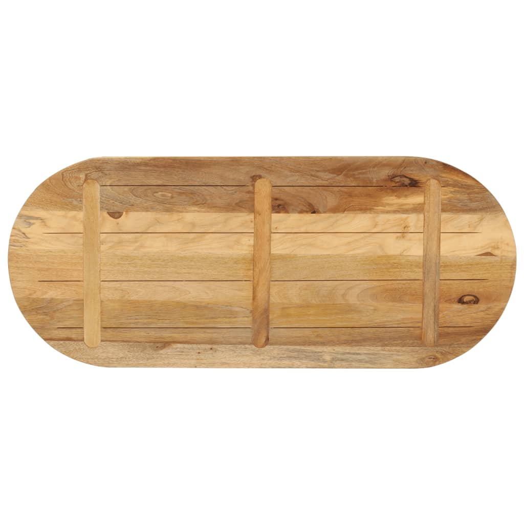 Tafelblad ovaal 90x40x2,5 cm massief ruw mangohout is nu te koop bij PeponiXL, paradijselijk wonen!