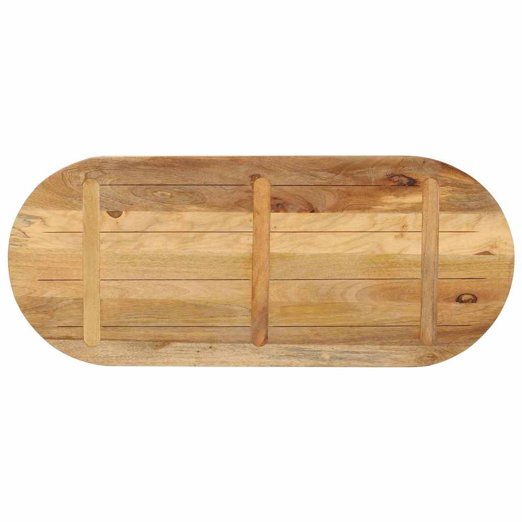 Tafelblad ovaal 140x60x2,5 cm massief ruw mangohout is nu te koop bij PeponiXL, paradijselijk wonen!