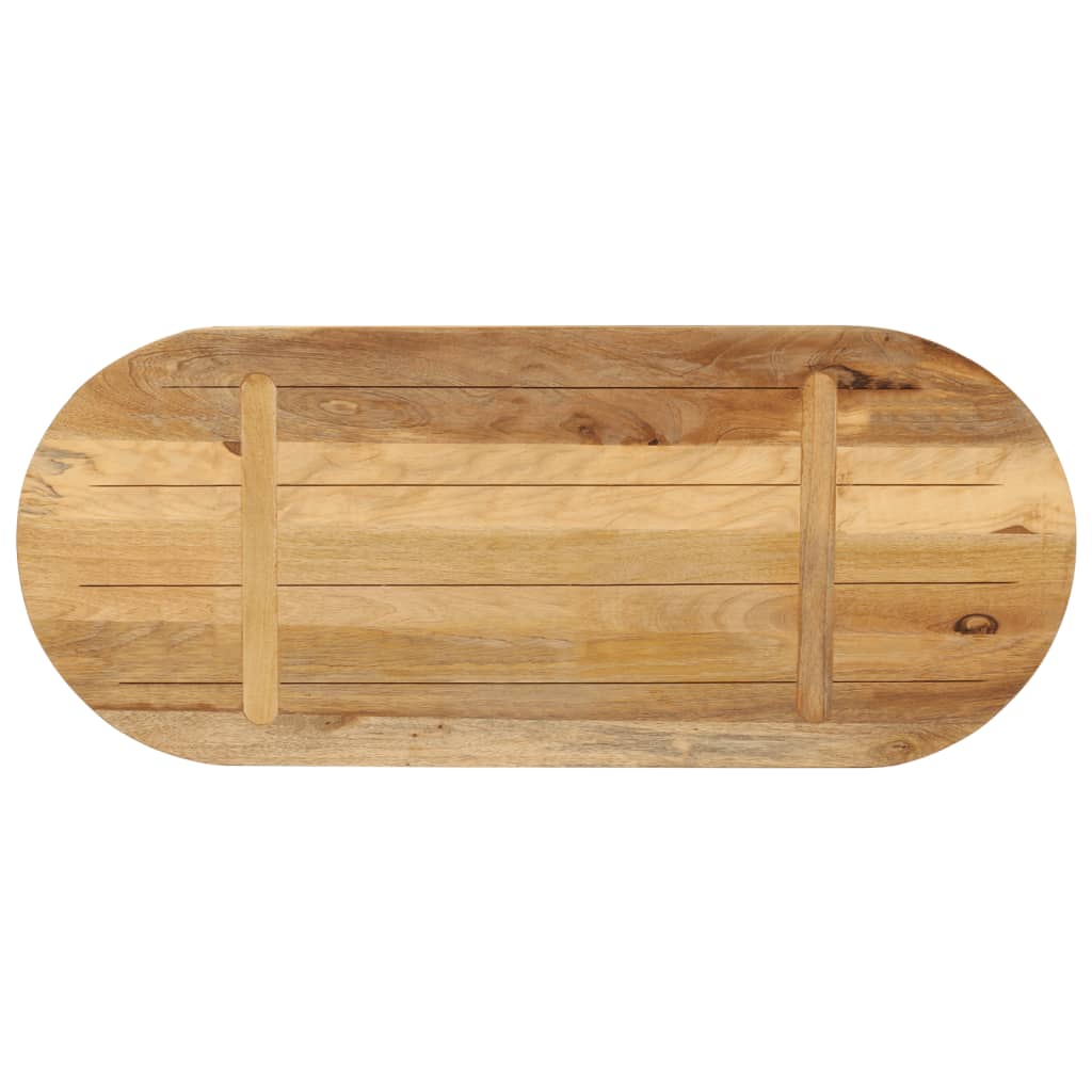 Tafelblad ovaal 80x40x3,8 cm massief ruw mangohout is nu te koop bij PeponiXL, paradijselijk wonen!
