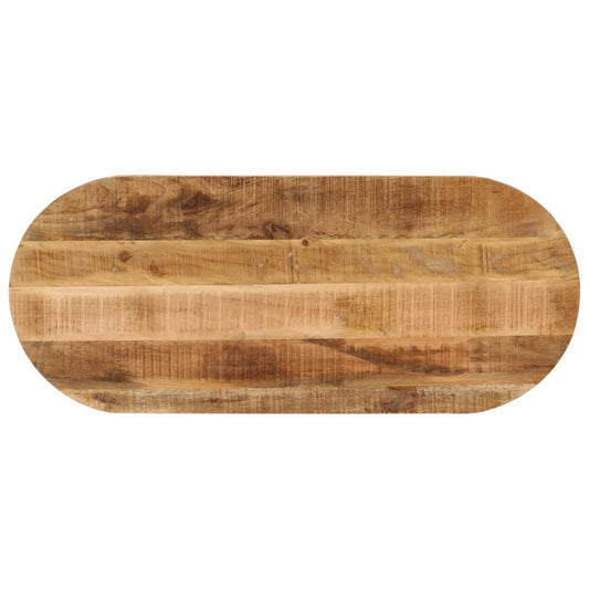 Tafelblad ovaal 90x40x3,8 cm massief ruw mangohout is nu te koop bij PeponiXL, paradijselijk wonen!
