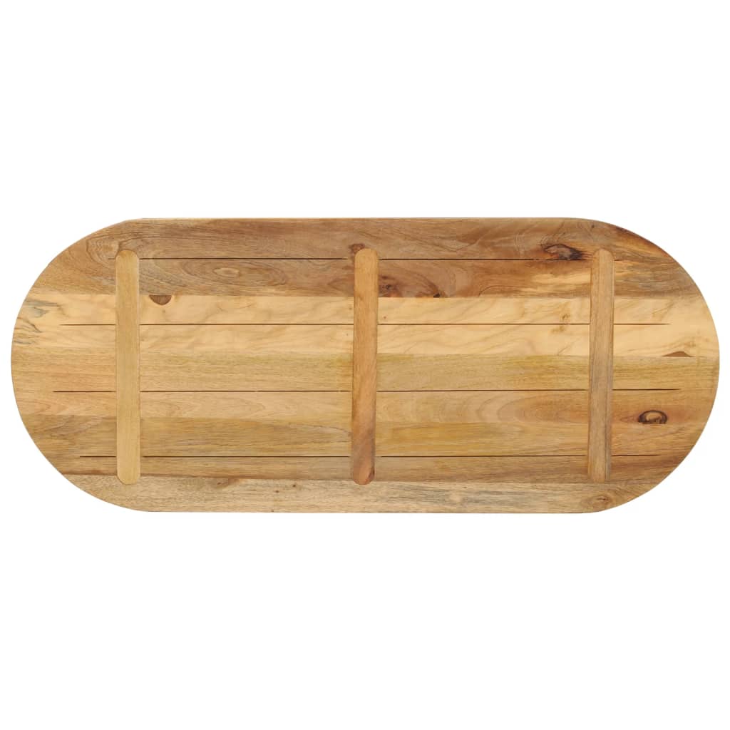 Tafelblad ovaal 120x60x3,8 cm massief ruw mangohout is nu te koop bij PeponiXL, paradijselijk wonen!