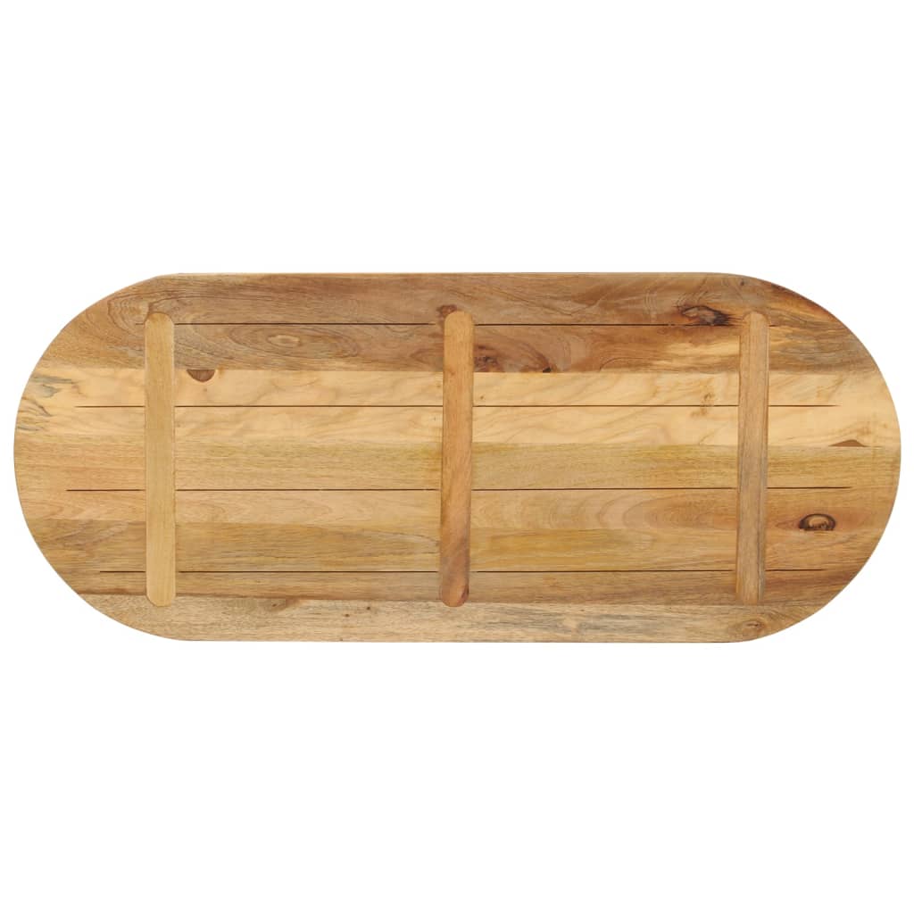 Tafelblad ovaal 140x60x3,8 cm massief ruw mangohout is nu te koop bij PeponiXL, paradijselijk wonen!