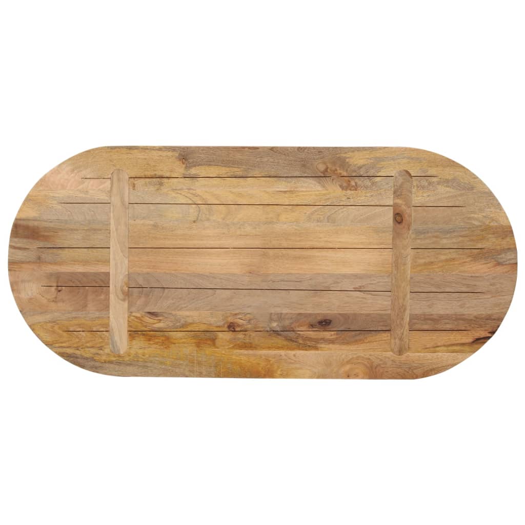 Tafelblad ovaal 80x40x2,5 cm massief mangohout is nu te koop bij PeponiXL, paradijselijk wonen!