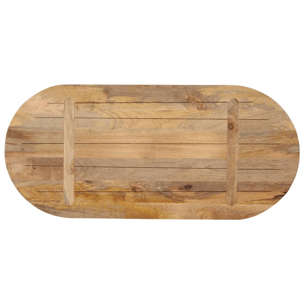 Tafelblad ovaal 80x40x3,8 cm massief mangohout is nu te koop bij PeponiXL, paradijselijk wonen!