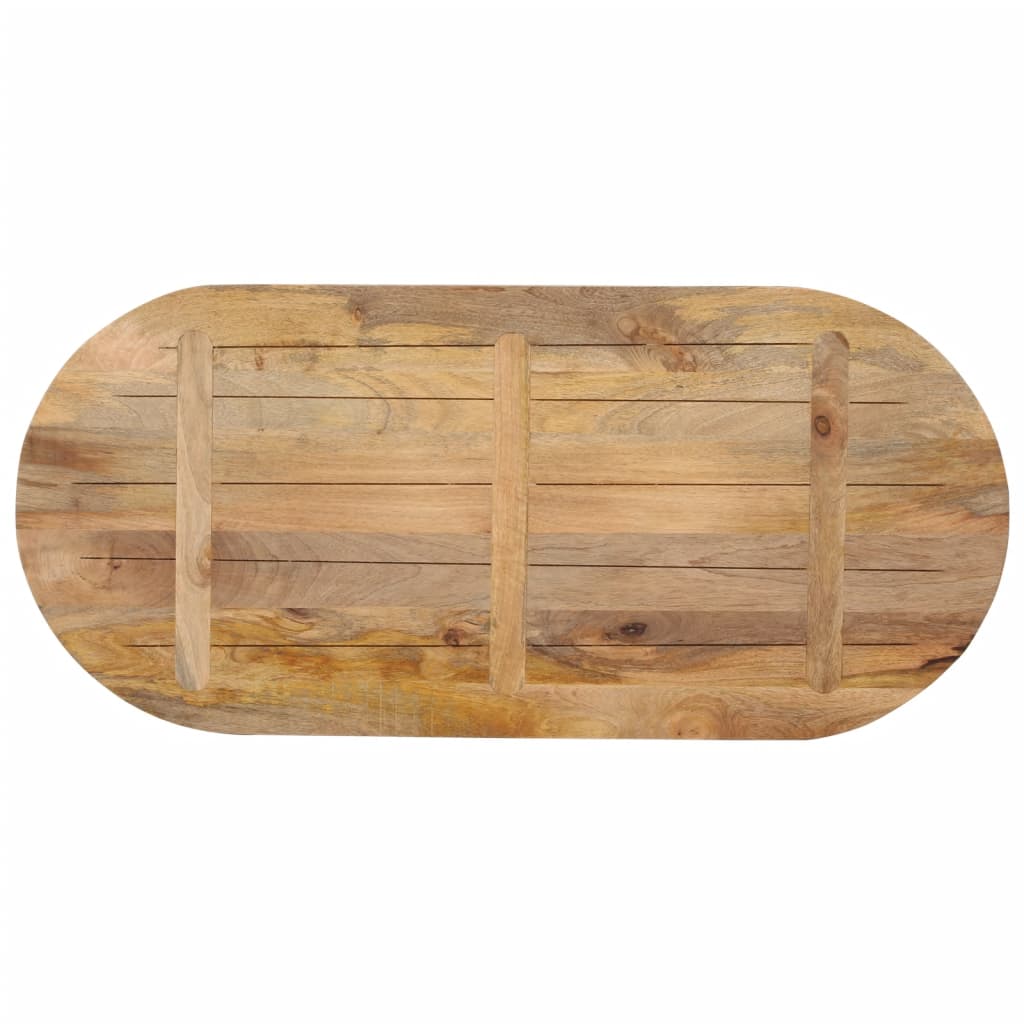 Tafelblad ovaal 90x40x3,8 cm massief mangohout is nu te koop bij PeponiXL, paradijselijk wonen!