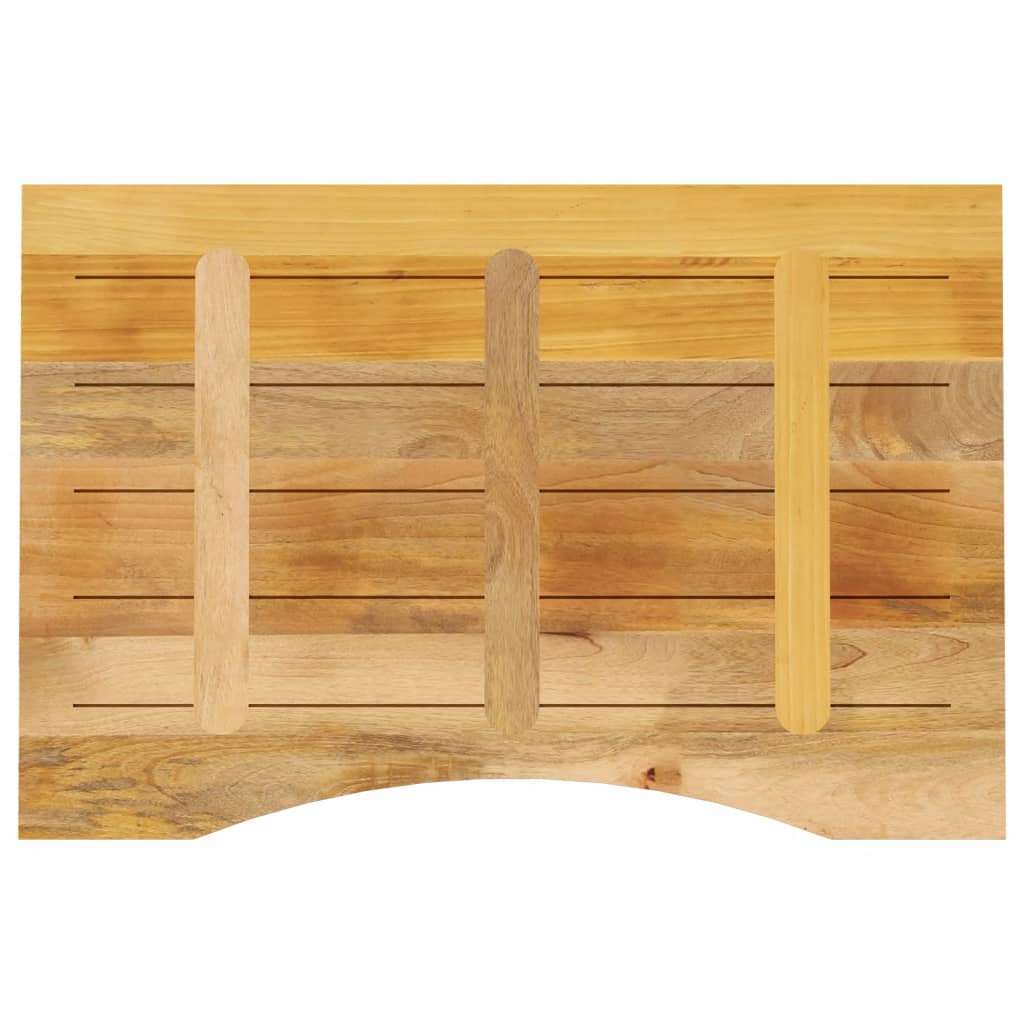 Bureaublad met ronding 100x50x2,5 cm massief ruw mangohout is nu te koop bij PeponiXL, paradijselijk wonen!