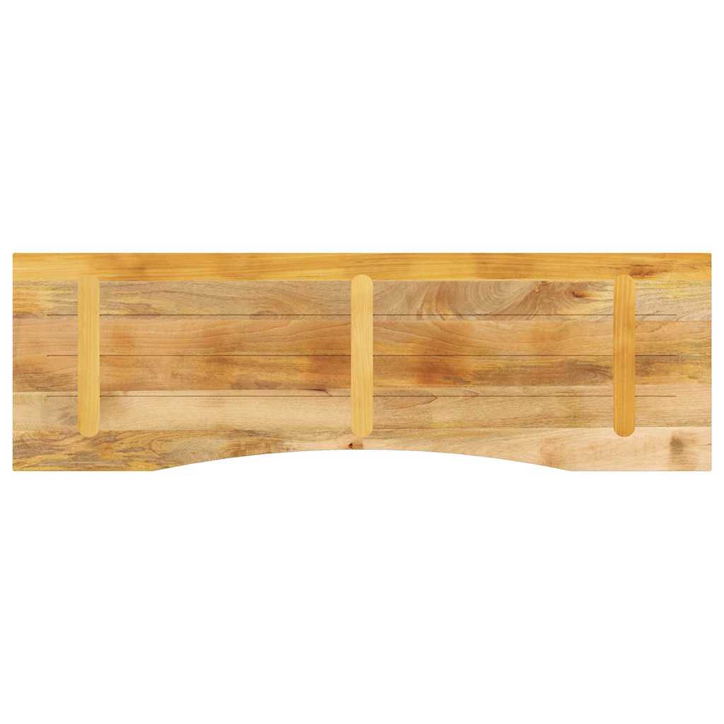 Bureaublad met ronding 160x50x2,5 cm massief ruw mangohout is nu te koop bij PeponiXL, paradijselijk wonen!