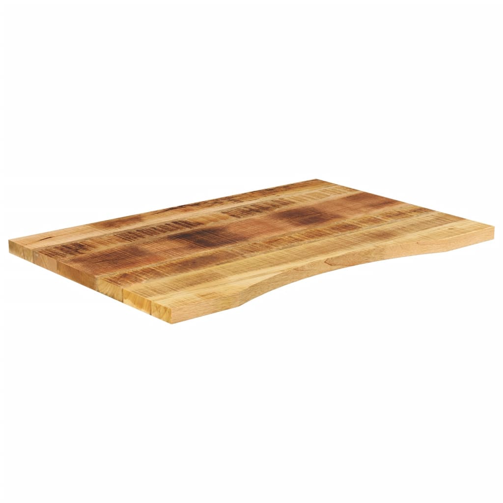 Bureaublad met ronding 80x60x2,5 cm massief ruw mangohout is nu te koop bij PeponiXL, paradijselijk wonen!