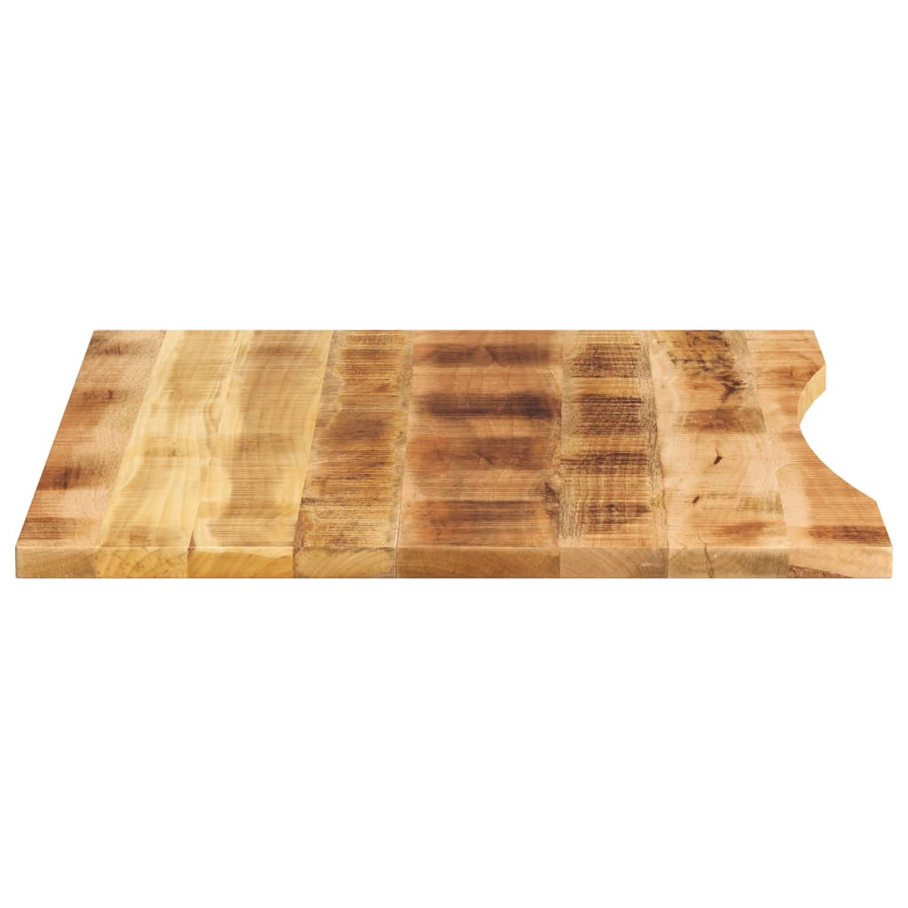 Bureaublad met ronding 100x80x2,5 cm massief ruw mangohout is nu te koop bij PeponiXL, paradijselijk wonen!