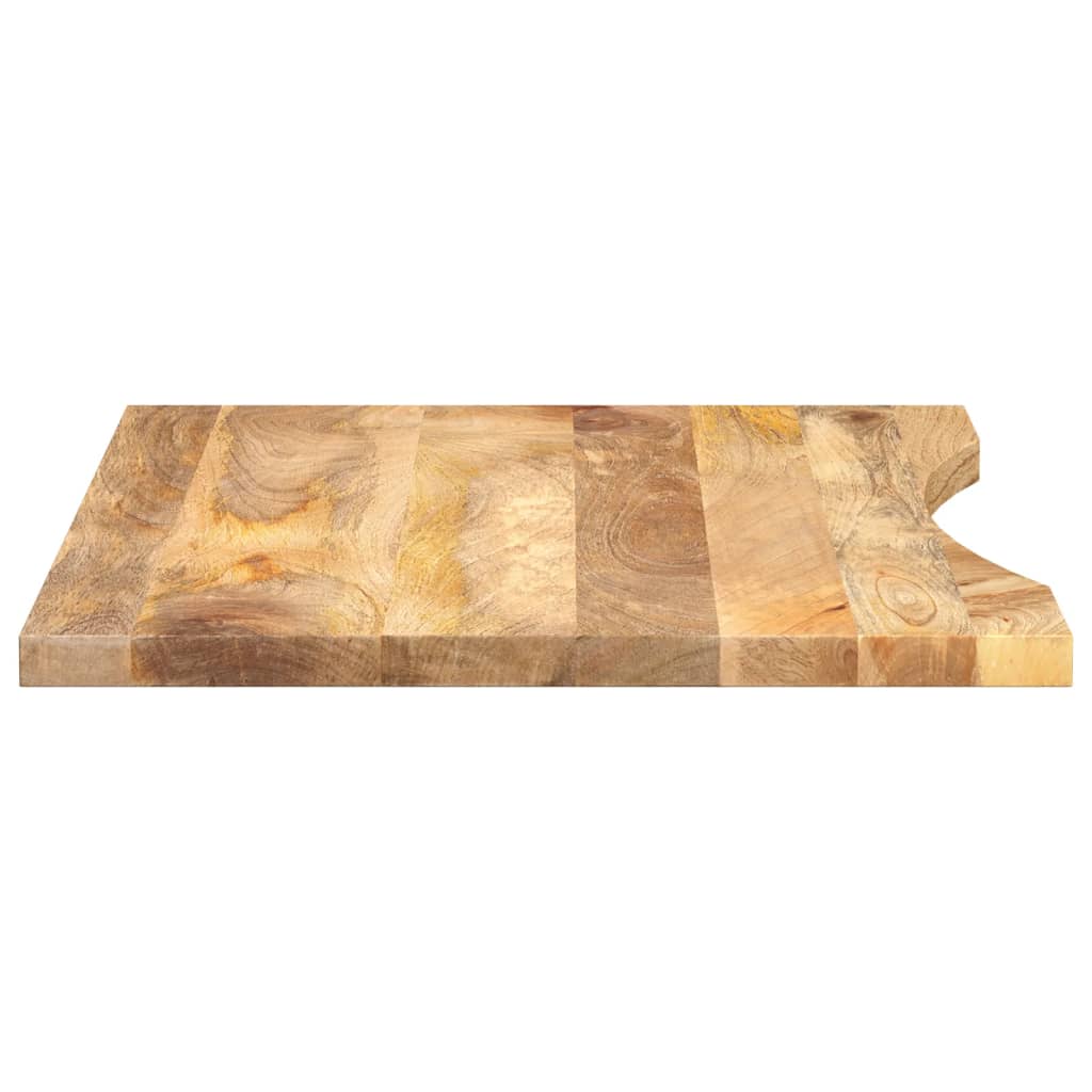 Bureaublad met ronding 80x60x2,5 cm massief ruw mangohout is nu te koop bij PeponiXL, paradijselijk wonen!