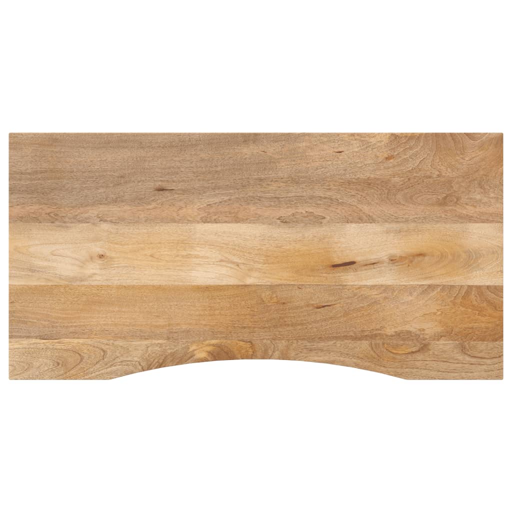 Bureaublad met ronding 120x60x2,5 cm massief ruw mangohout is nu te koop bij PeponiXL, paradijselijk wonen!