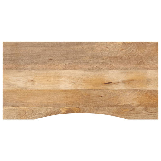 Bureaublad met ronding 120x60x2,5 cm massief ruw mangohout is nu te koop bij PeponiXL, paradijselijk wonen!