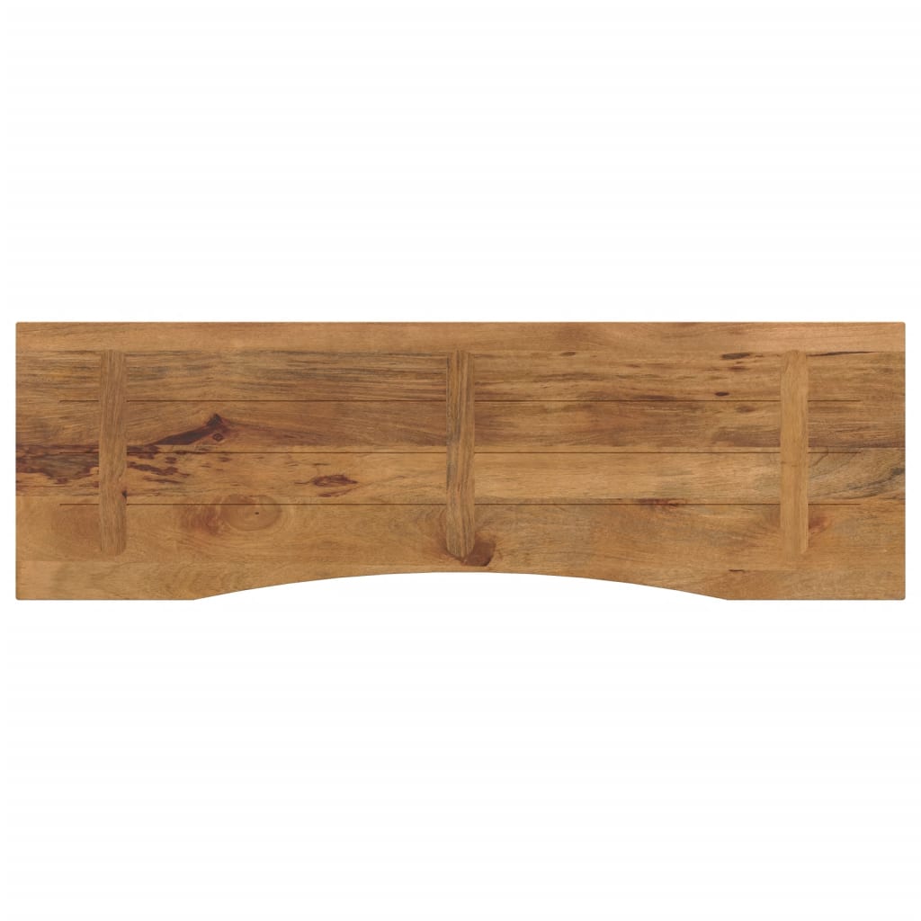 Bureaublad met ronding 160x50x2,5 cm massief ruw mangohout is nu te koop bij PeponiXL, paradijselijk wonen!
