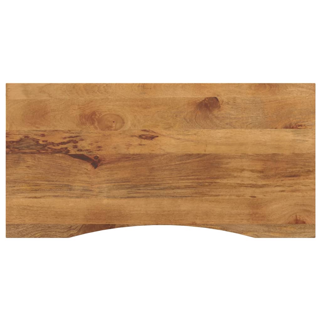 Bureaublad met ronding 110x60x2,5 cm massief ruw mangohout is nu te koop bij PeponiXL, paradijselijk wonen!