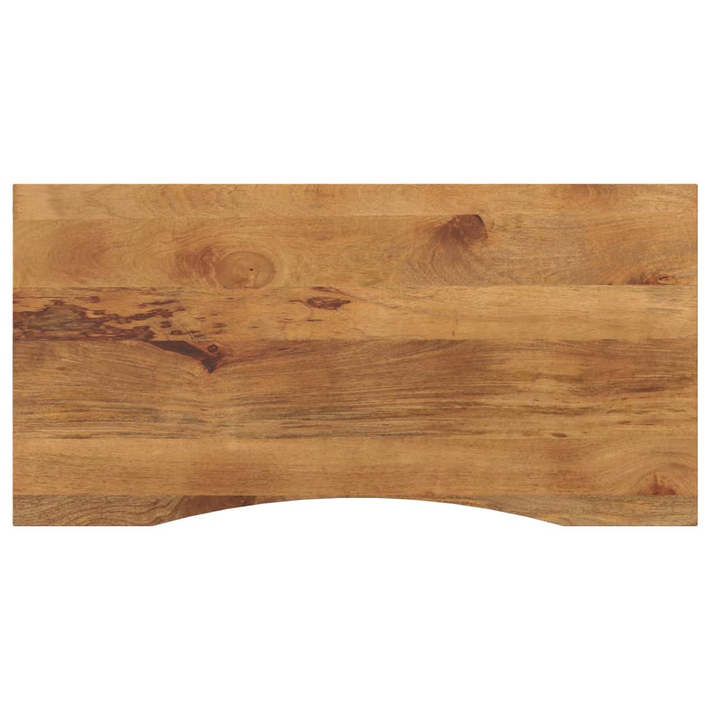 Bureaublad met ronding 120x60x2,5 cm massief ruw mangohout is nu te koop bij PeponiXL, paradijselijk wonen!