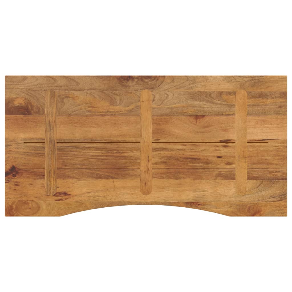 Bureaublad met ronding 120x60x2,5 cm massief ruw mangohout is nu te koop bij PeponiXL, paradijselijk wonen!