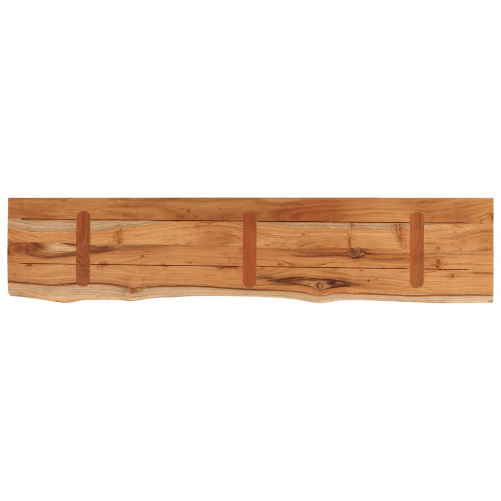 Wandschap rechthoekig natuurlijke rand 100x20x2,5 cm acaciahout is nu te koop bij PeponiXL, paradijselijk wonen!