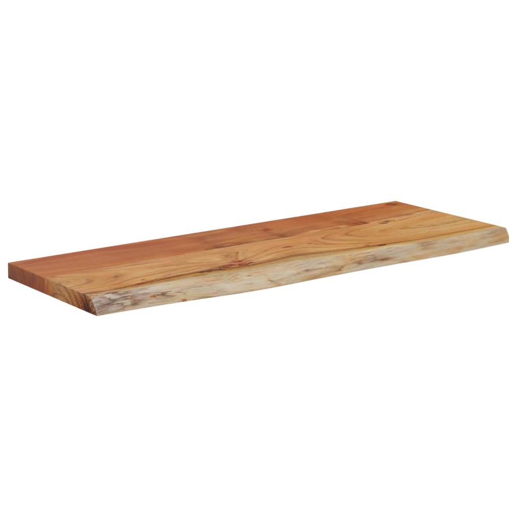 Wandschap rechthoekig natuurlijke rand 80x30x2,5 cm acaciahout is nu te koop bij PeponiXL, paradijselijk wonen!