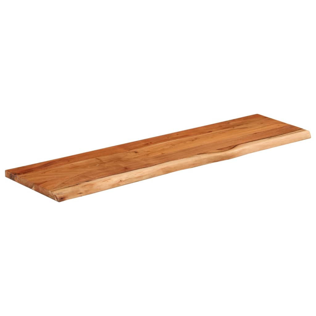 Wandschap rechthoekig natuurlijke rand 90x30x2,5 cm acaciahout is nu te koop bij PeponiXL, paradijselijk wonen!