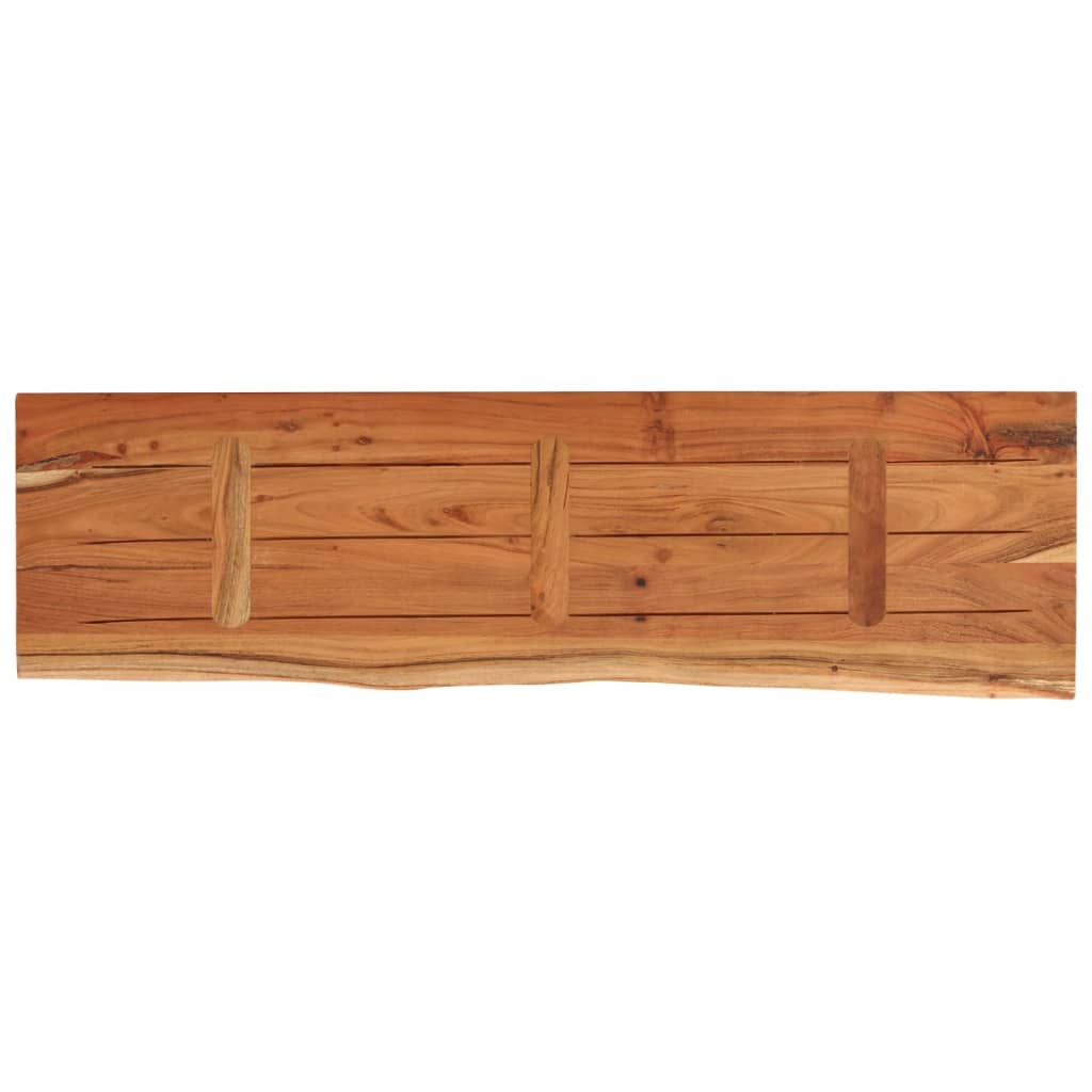 Wandschap rechthoekig natuurlijke rand 90x30x2,5 cm acaciahout is nu te koop bij PeponiXL, paradijselijk wonen!