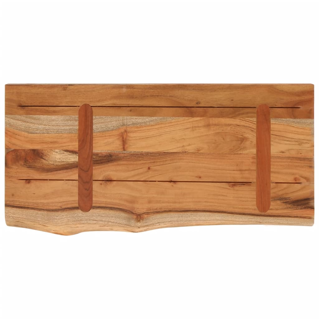 Wandschap rechthoekig natuurlijke rand 40x20x3,8 cm acaciahout is nu te koop bij PeponiXL, paradijselijk wonen!