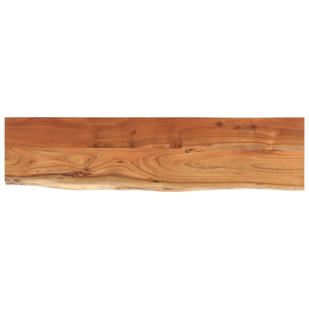 Wandschap rechthoekig natuurlijke rand 80x20x3,8 cm acaciahout is nu te koop bij PeponiXL, paradijselijk wonen!