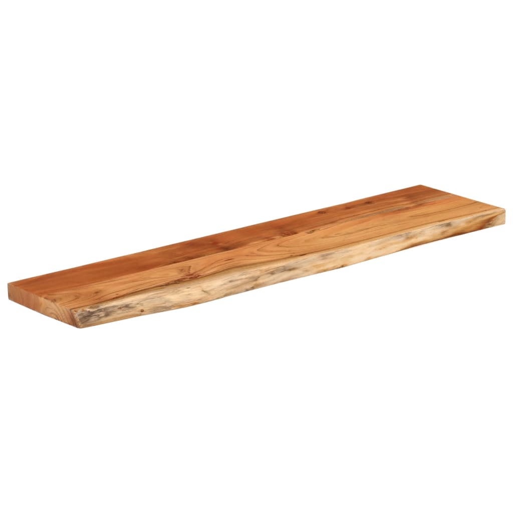 Wandschap rechthoekig natuurlijke rand 80x20x3,8 cm acaciahout is nu te koop bij PeponiXL, paradijselijk wonen!