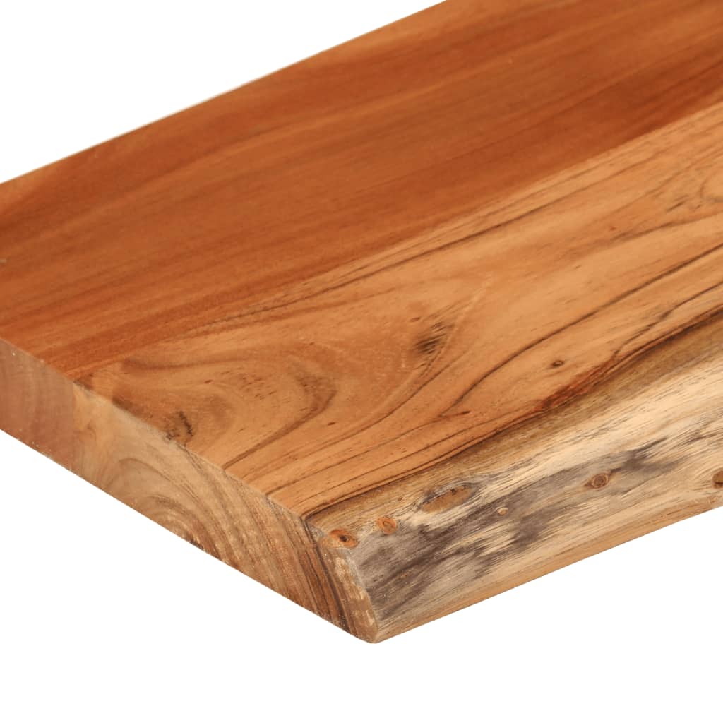 Wandschap rechthoekig natuurlijke rand 80x20x3,8 cm acaciahout is nu te koop bij PeponiXL, paradijselijk wonen!