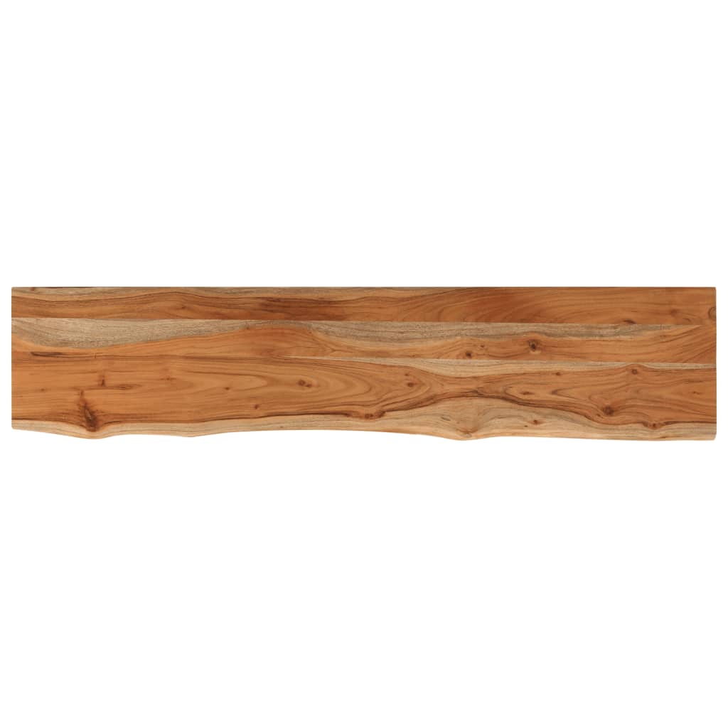 Wandschap rechthoekig natuurlijke rand 100x20x3,8 cm acaciahout is nu te koop bij PeponiXL, paradijselijk wonen!