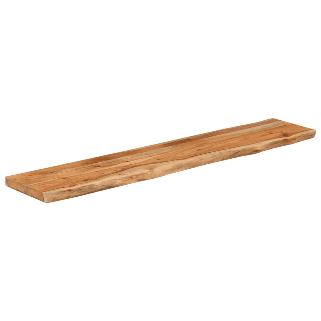 Wandschap rechthoekig natuurlijke rand 100x20x3,8 cm acaciahout is nu te koop bij PeponiXL, paradijselijk wonen!
