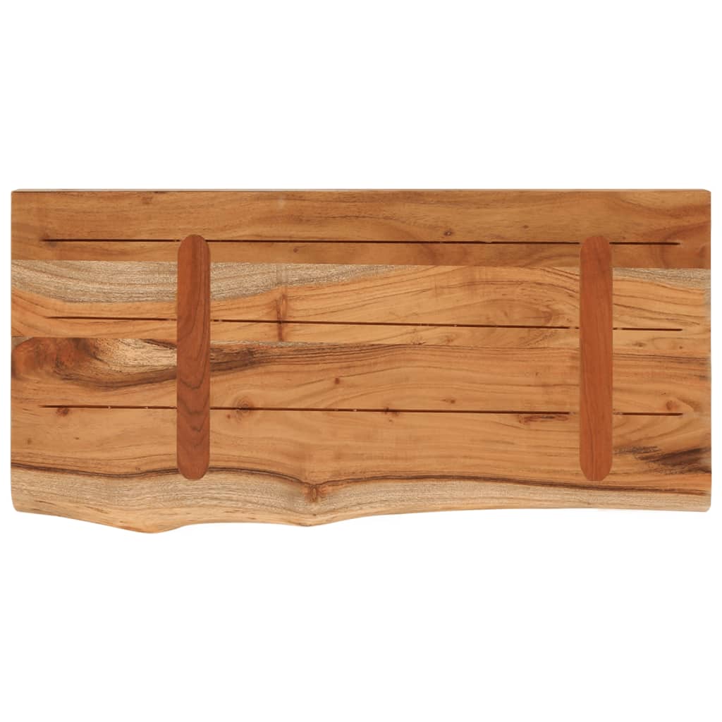 Wandschap rechthoekig natuurlijke rand 60x30x3,8 cm acaciahout is nu te koop bij PeponiXL, paradijselijk wonen!