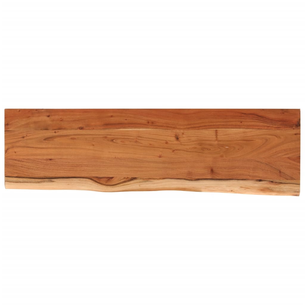 Wandschap rechthoekig natuurlijke rand 100x30x3,8 cm acaciahout is nu te koop bij PeponiXL, paradijselijk wonen!