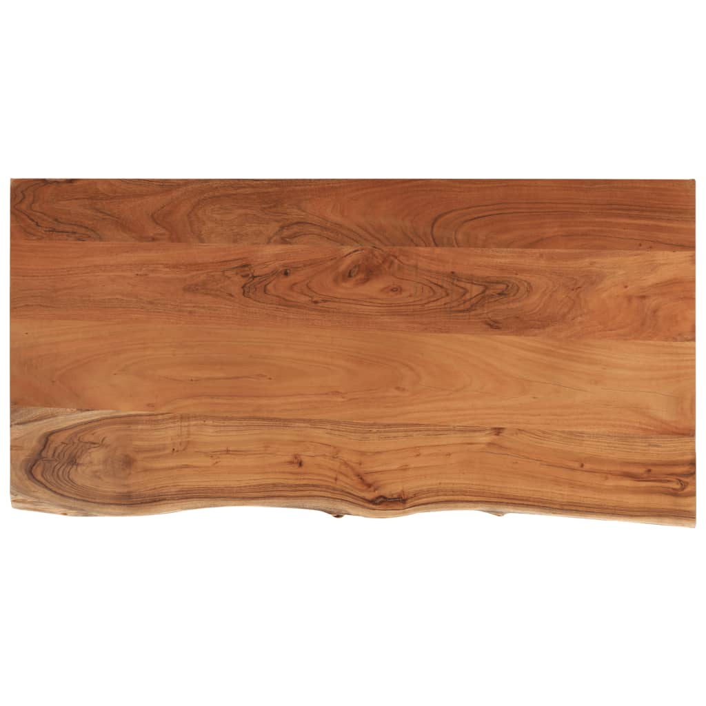 Tafelblad rechthoekig natuurlijke rand 80x40x3,8 cm acaciahout is nu te koop bij PeponiXL, paradijselijk wonen!